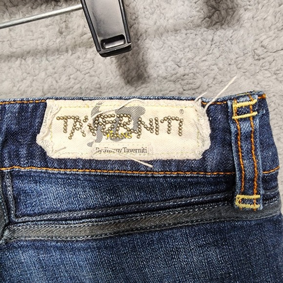 Taverniti So Jeans Angie Capri Raw Hem Size 26 Dark Wash Denim - Picture 5 of 8